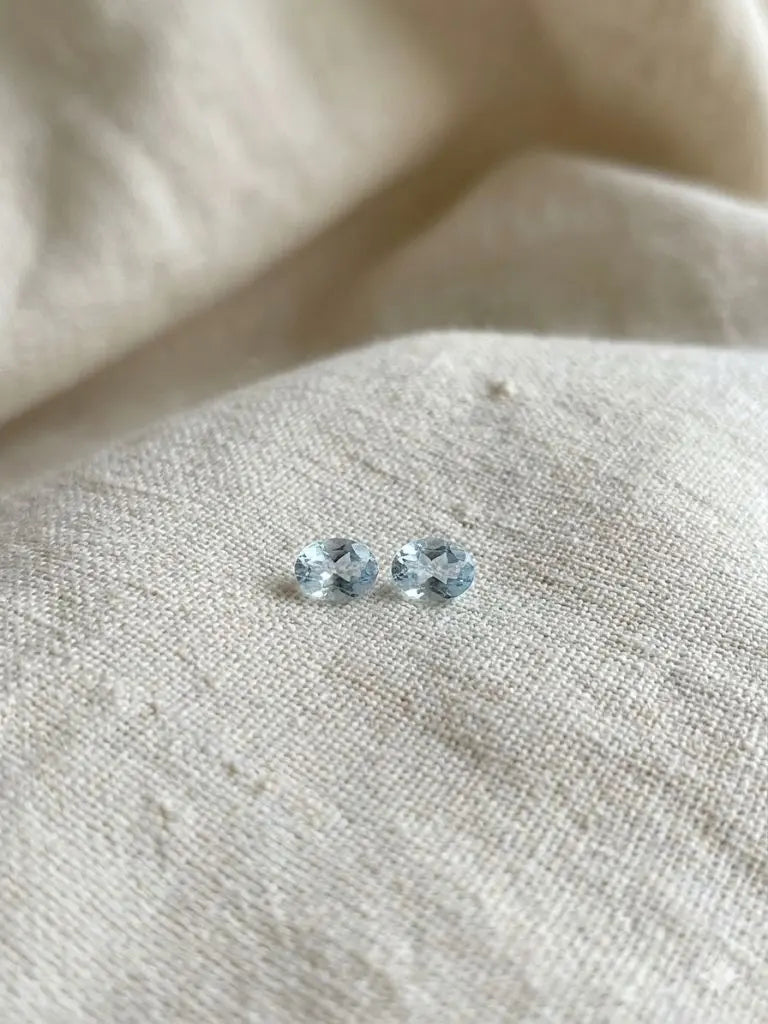 AAA+ Certified Quality Natural Aquamarine, Oval Shaped, lite Blue Colored, Weight 0.30Ct.,Dimensions 5x3mm. Refractive Index, Gem225